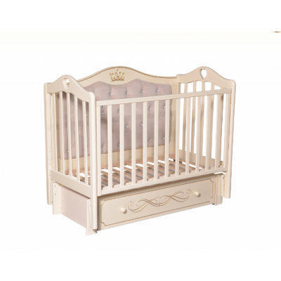 Детская кроватка ''Каролина' 555' с мягкой спинкой